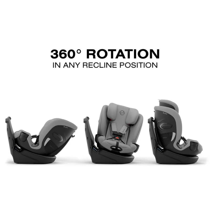canopy cybex Cybex Callisto G 360 Select Rotating All-In-One Convertible Car Seat Grey + Black Canopy Bundle
