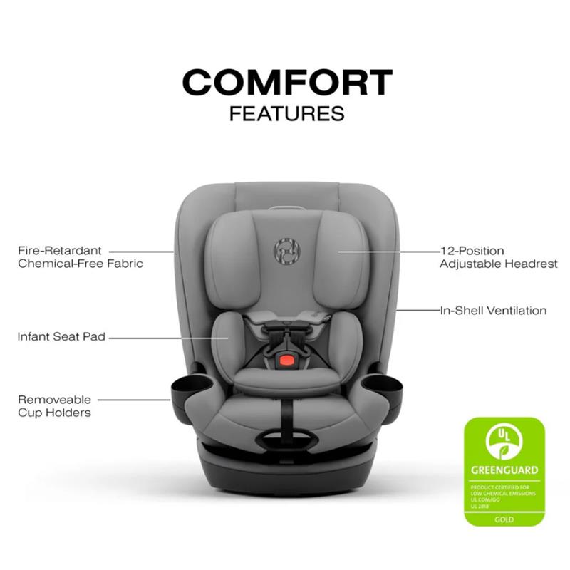 canopy cybex Cybex Callisto G 360 Select Rotating All-In-One Convertible Car Seat Grey + Black Canopy Bundle