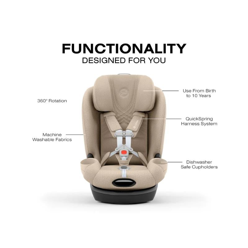 Cybex Callisto T 360 Rotating All-in-One Convertible Car Seat, Cozy Beige Image 7