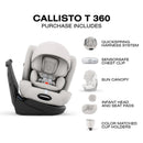 Cybex Callisto T 360 Rotating All-In-One Convertible Car Seat, Off White Image 2