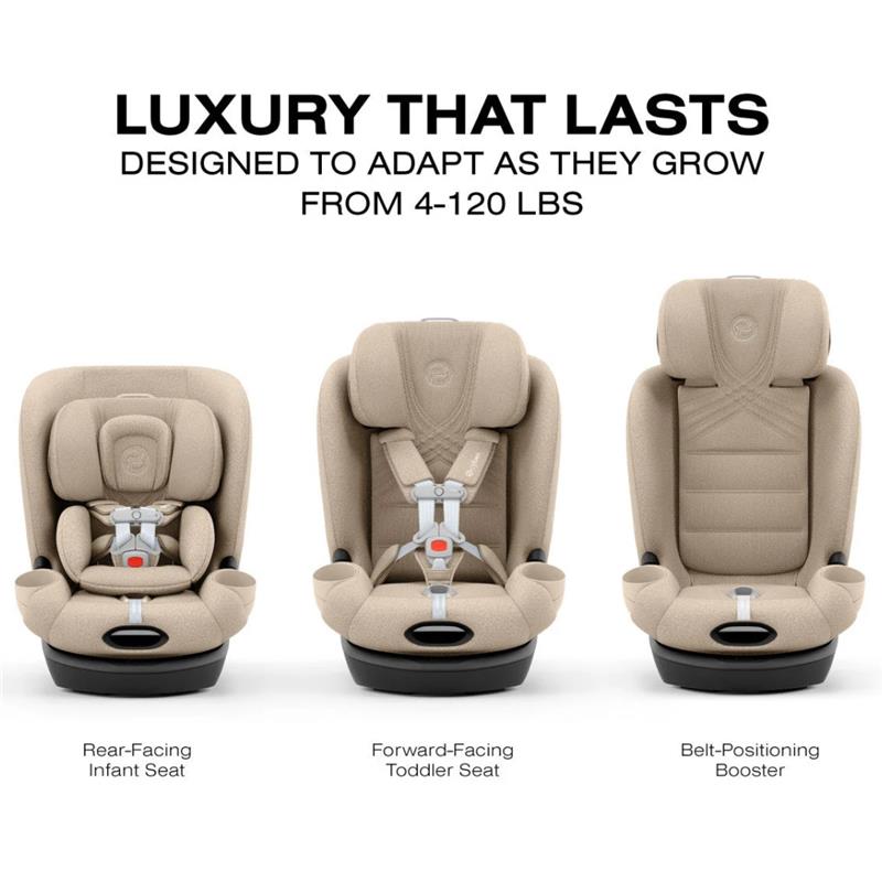 Cybex Callisto T 360 Rotating All-In-One Convertible Car Seat, Off White Image 7