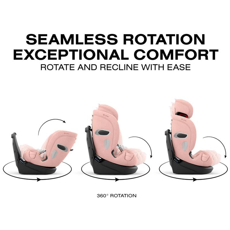 Cybex Callisto T 360 Rotating All-In-One Convertible Car Seat, Peach Pink Image 3