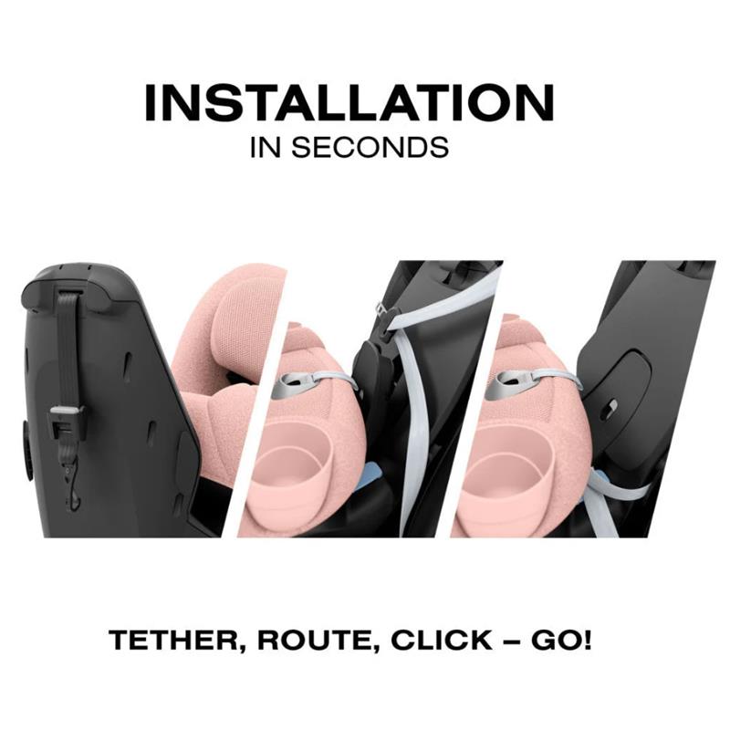 Cybex Callisto T 360 Rotating All-In-One Convertible Car Seat, Peach Pink Image 5