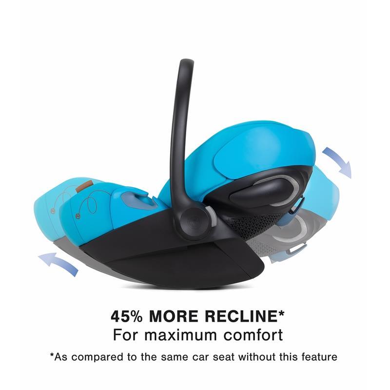 Cybex - Cloud G Lux SensorSafe Comfort Extend Infant Car Seat, Beach Blue Image 6