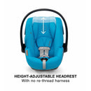 Cybex - Cloud G Lux SensorSafe Comfort Extend Infant Car Seat, Beach Blue Image 5