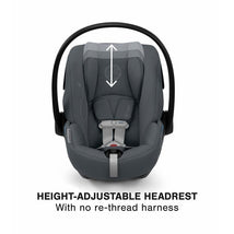 Cybex - Cloud G Lux SensorSafe Comfort Extend Infant Car Seat, Monument Grey Image 2