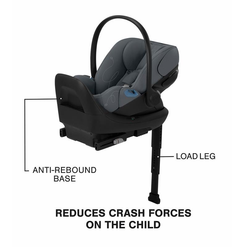 Cybex - Cloud G Lux SensorSafe Comfort Extend Infant Car Seat, Monument Grey Image 4