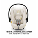 Cybex - Cloud G Lux SensorSafe Comfort Extend Infant Car Seat, Seashell Beige Image 2