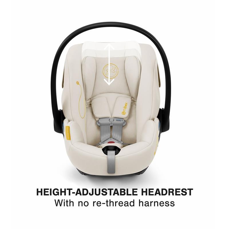 Cybex - Cloud G Lux SensorSafe Comfort Extend Infant Car Seat, Seashell Beige Image 2
