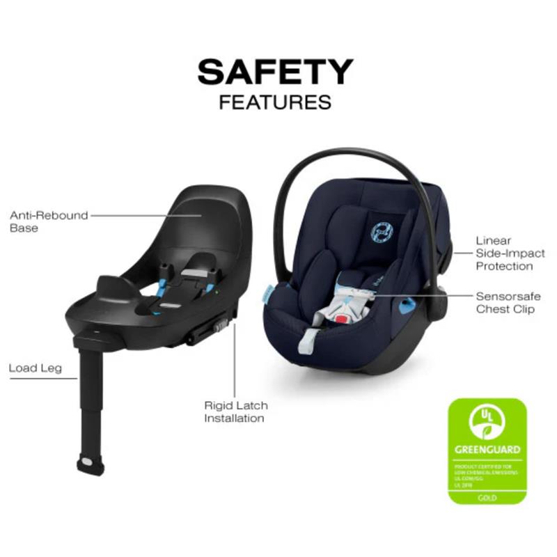 Cybex - Cloud G Pro Comfort Extend Infant Car Seat, Ocean Blue Image 6