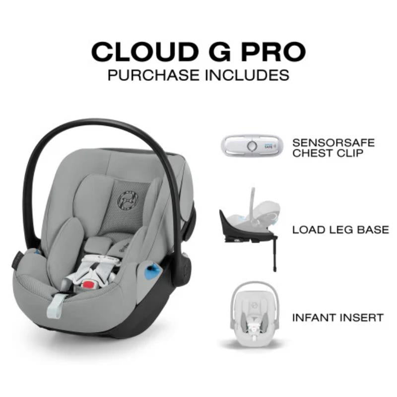 Cybex - Cloud G Pro Comfort Extend Infant Car Seat, Stone Grey Image 4