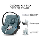 Cybex - Cloud G Pro Comfort Extend Infant Car Seat, Stormy Blue Image 5