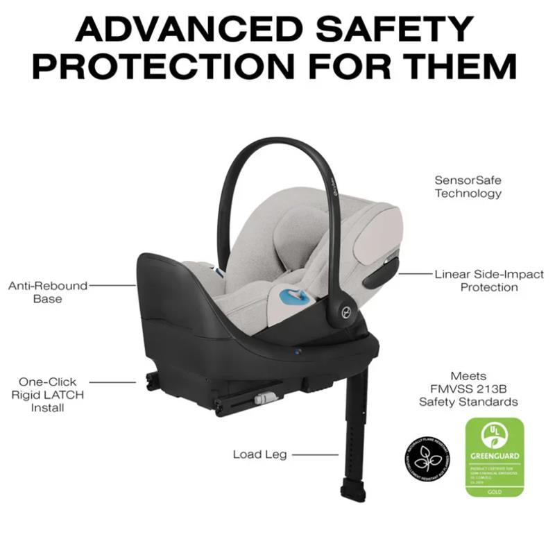 Cybex Cloud T Comfort Extend Infant Car Seat With Sensorsafe, City Grey Image 5