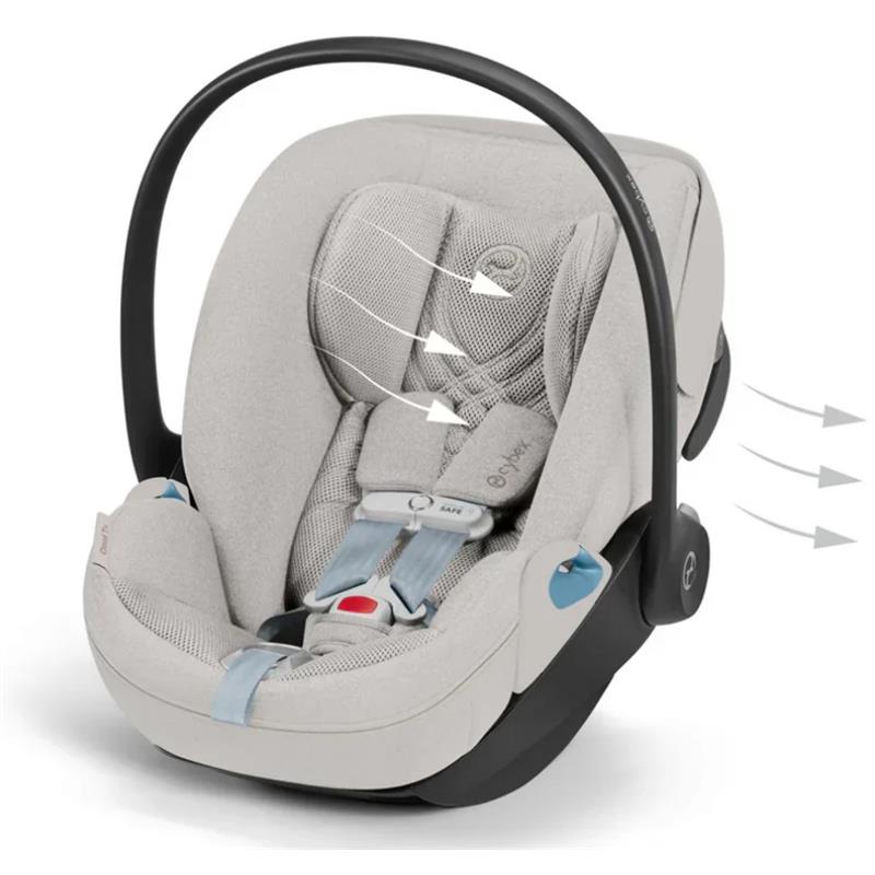 Cybex Cloud T Comfort Extend Infant Car Seat With Sensorsafe, City Grey Image 6