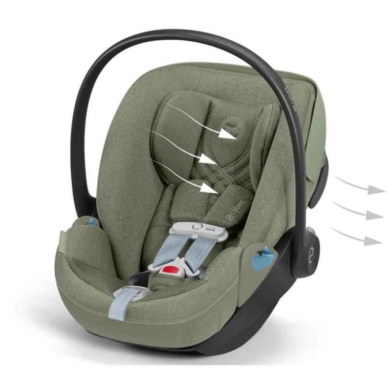 Cybex Cloud T Comfort Extend Infant Car Seat With Sensorsafe, Sage Green Image 7