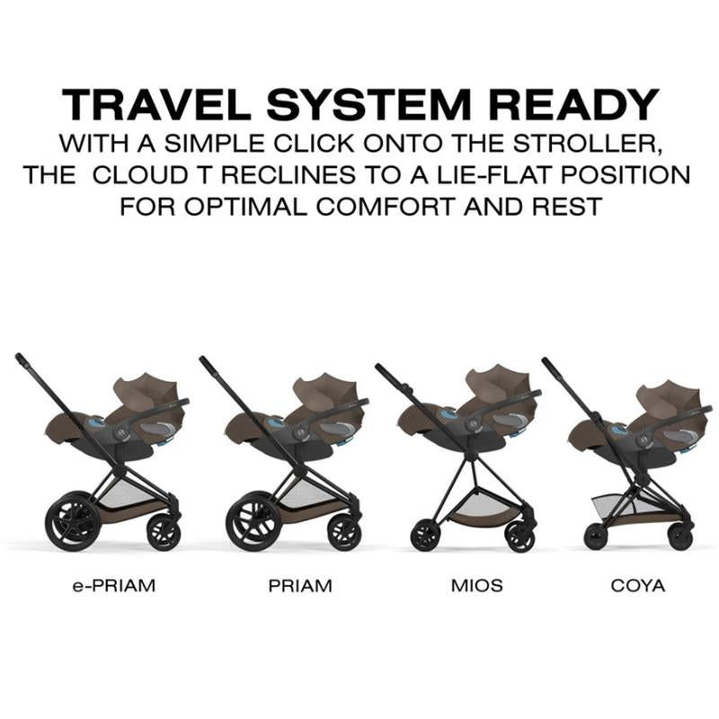 Cybex Cloud T SensorSafe Infant Car Seat, Coconut Brown Image 9