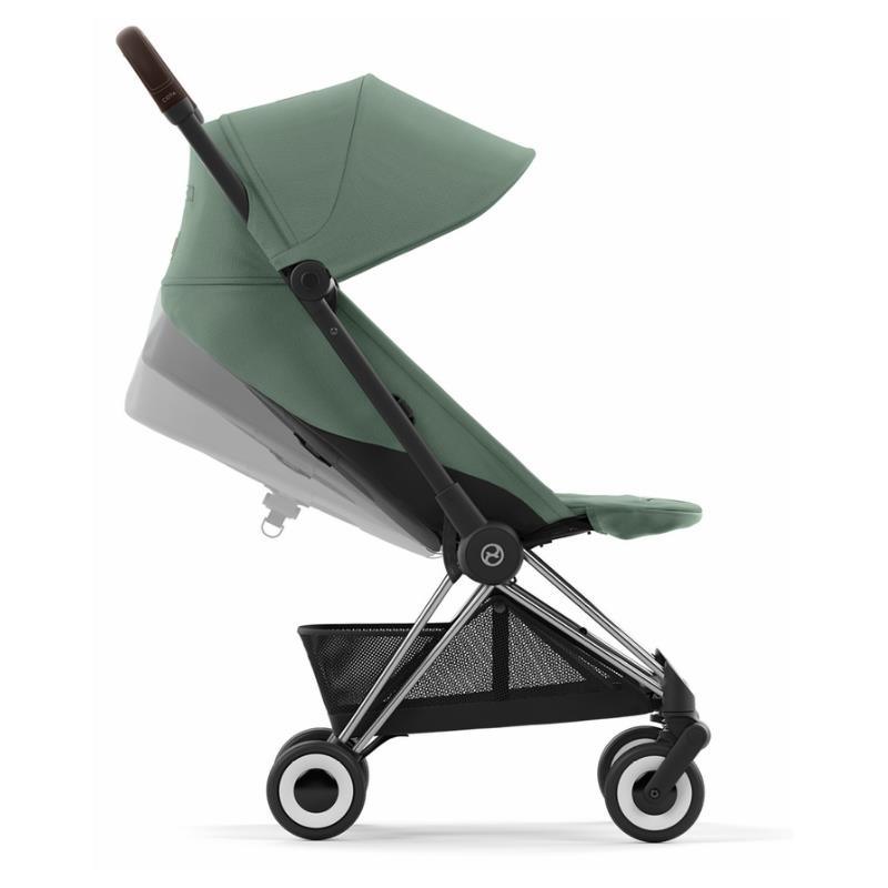 Cybex - Coya Compact Stroller, Chrome Dark Brown/Leaf Green Image 4