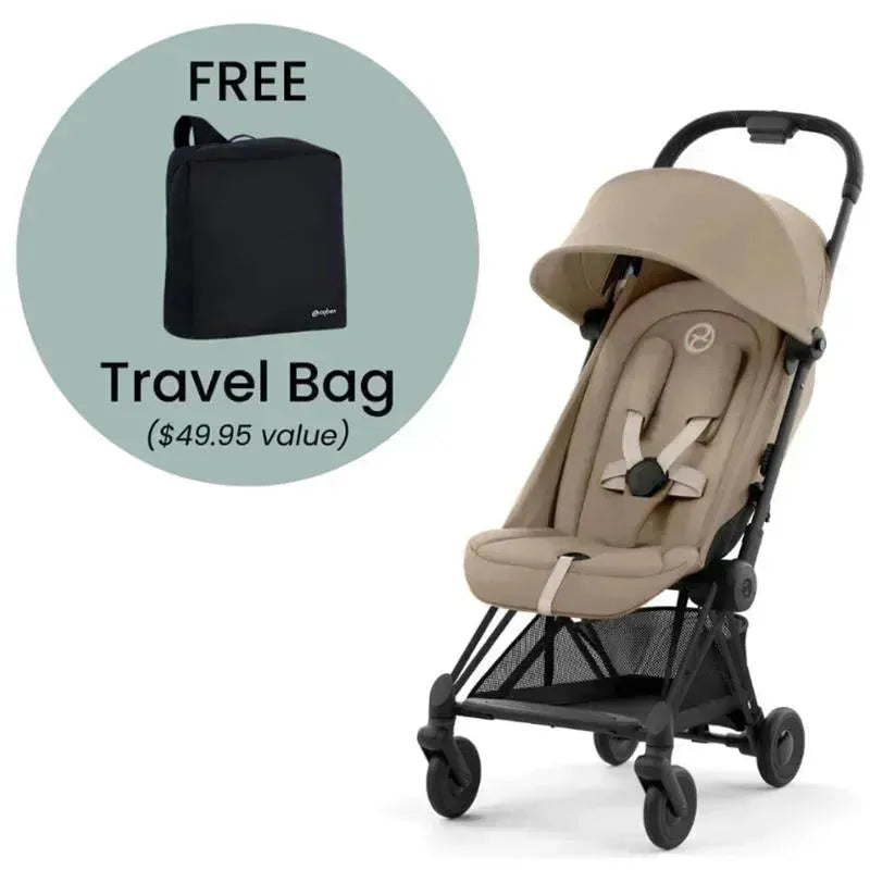 Cybex Coya Stroller Rose Gold Frame/Cozy Beige Lux Seat