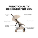 Cybex Coya Stroller Rose Gold Frame/Cozy Beige Lux Seat Image 3