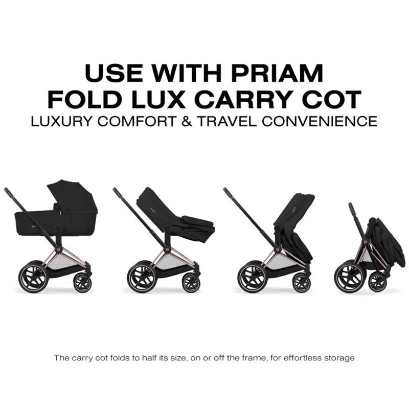 Cybex E-Priam Stroller, Matte Black Frame/Coconut Brown Lux Seat Image 9