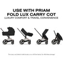 Cybex E-Priam Stroller, Matte Black Frame/Cozy Beige Lux Seat Image 9