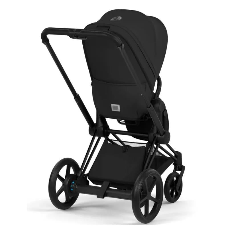 Cybex E-Priam Stroller, Matte Black Frame/Sepia Black Lux Seat Image 3