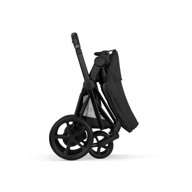 Cybex E-Priam Stroller, Matte Black Frame/Sepia Black Lux Seat Image 4