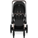 Cybex E-Priam Stroller, Rose Gold Frame/Sepia Black Lux Seat Image 2