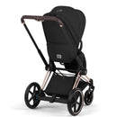 Cybex E-Priam Stroller, Rose Gold Frame/Sepia Black Lux Seat Image 3