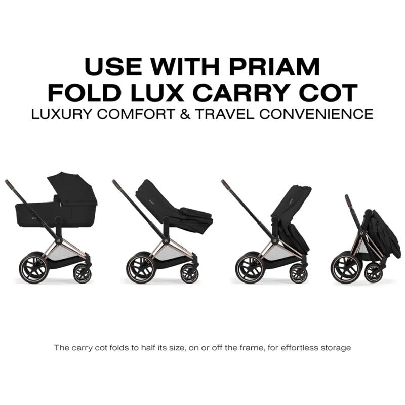 Cybex E-Priam Stroller, Rose Gold Frame/Sepia Black Lux Seat Image 9