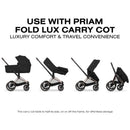 Cybex E-Priam Stroller, Rose Gold Frame/Sepia Black Lux Seat Image 9