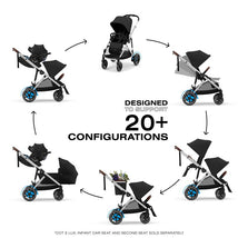 Cybex - Egazelle S Electronic Assist Stroller, Silver Frame With Moon Black Seat Image 2