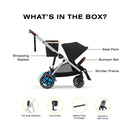 Cybex - Egazelle S Electronic Assist Stroller, Silver Frame With Moon Black Seat Image 3