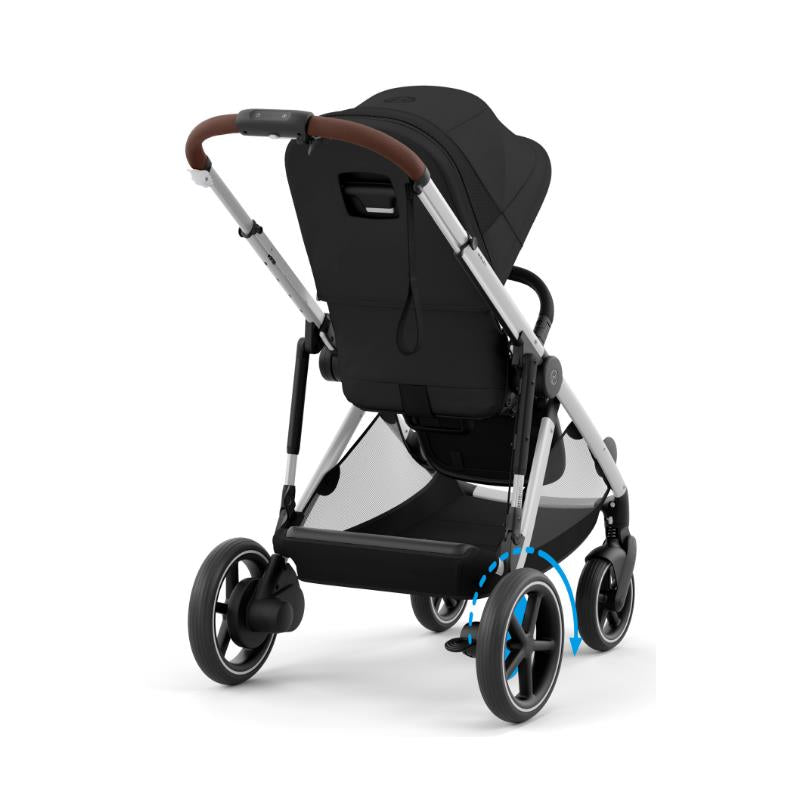 cybex electric Cybex e-Gazelle S Electronic Assist Stroller, Silver Frame/Moon Black