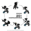 Cybex - Egazelle S Single-to-Double Stroller, Black Frame With Moon Black Seat Image 2