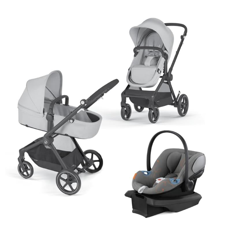 Cybex - EOS 5-in-1 Travel System Stroller + Lightweight Aton G Infant Car Seat, Lava Grey Image 1