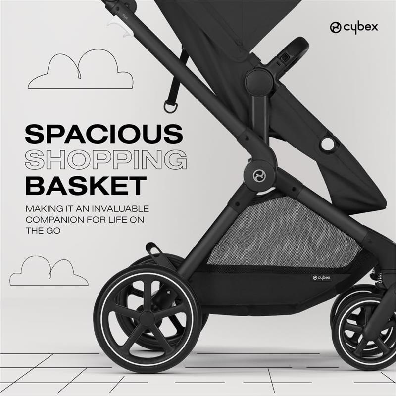 Cybex - EOS 5-in-1 Travel System Stroller + Lightweight Aton G Infant Car Seat, Lava Grey Image 6