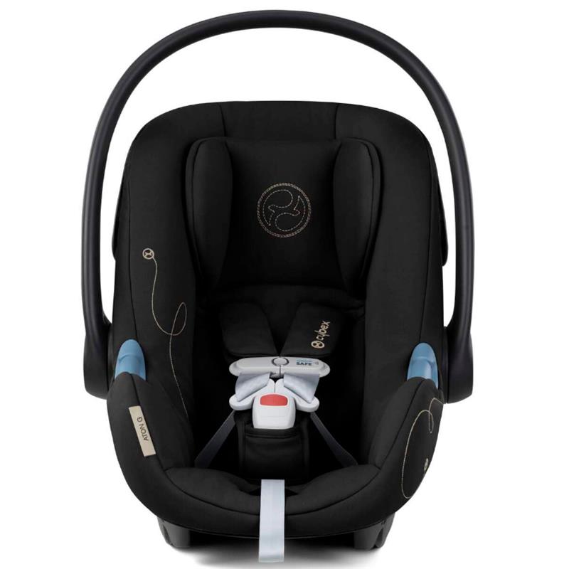 Cybex - EOS 5-in-1 Travel System Stroller + Lightweight Aton G Swivel Infant Car Seat, Moon Black, Silver Frame Image 6