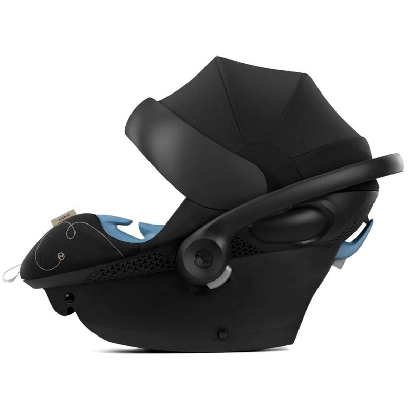 Cybex - EOS 5-in-1 Travel System Stroller + Lightweight Aton G Swivel Infant Car Seat, Moon Black, Silver Frame Image 7