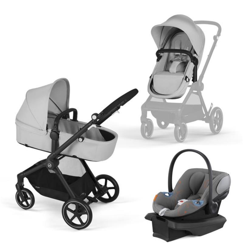 Cybex - EOS Stroller + Aton G Infant Car Seat, Lava Grey Image 1