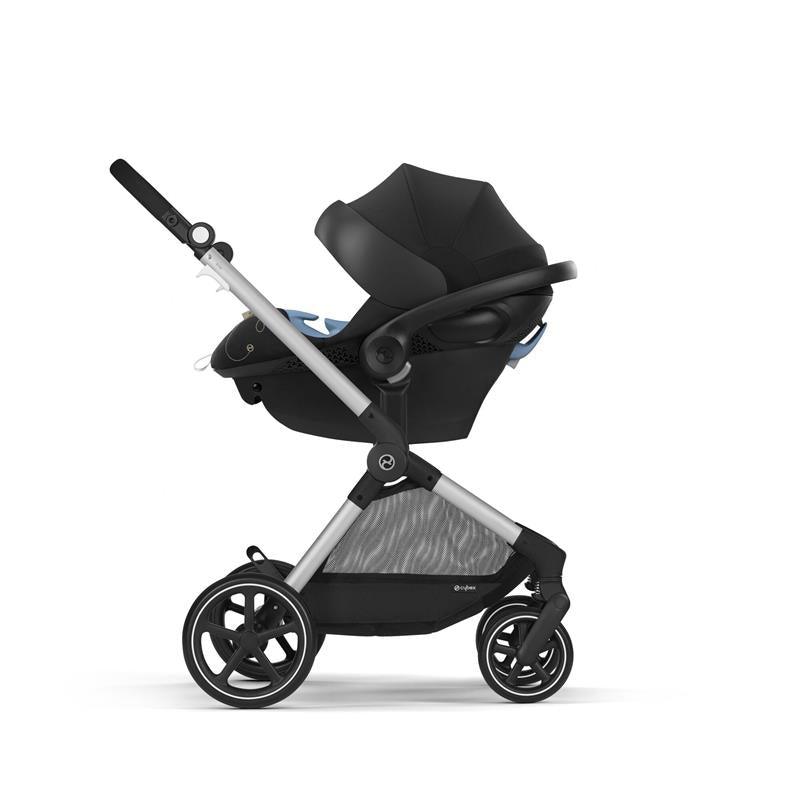 Cybex - EOS Travel System, Stroller + Aton G Infant Car Seat Moon Black (Silver Frame) Image 2