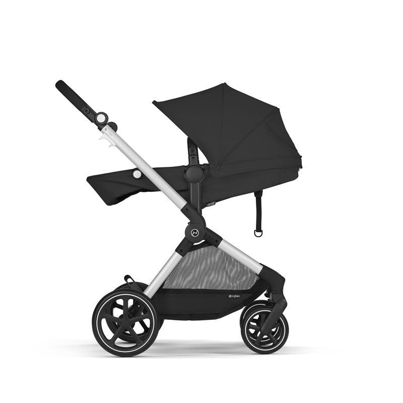 Cybex - EOS Travel System, Stroller + Aton G Infant Car Seat Moon Black (Silver Frame) Image 6