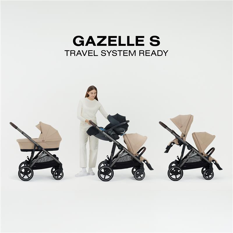 Cybex - Gazelle S 2 Double Stroller Bundle, Moon Black/Silver Frame Image 9