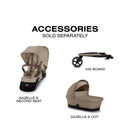 Cybex - Gazelle S 2 Single-to-Double Stroller, Taupe Frame/Almond Beige Image 9