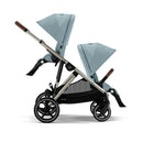 Cybex - Gazelle S 2 Single-to-Double Stroller, Taupe Frame/Storrmy Blue Image 3