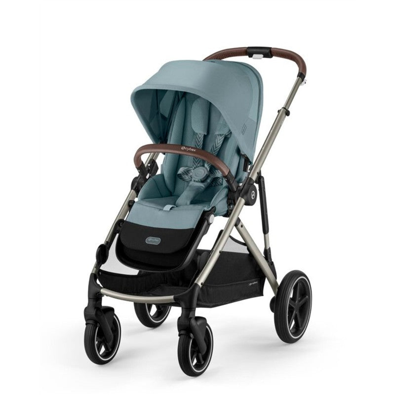 Cybex - Gazelle S 2 Single-to-Double Stroller, Taupe Frame/Storrmy Blue Image 5