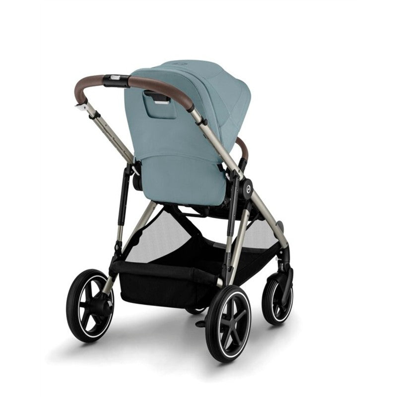Cybex - Gazelle S 2 Single-to-Double Stroller, Taupe Frame/Storrmy Blue Image 6