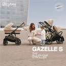 Cybex - Gazelle S 2 Single-to-Double Stroller, Black Frame/Moon Black Image 2