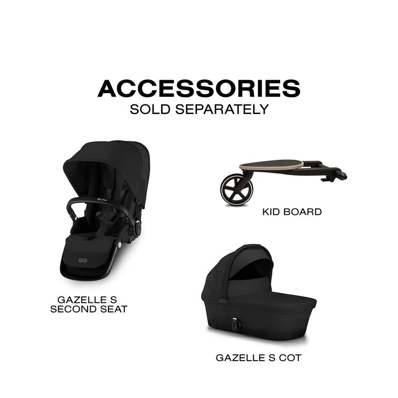 cybex gazelle s2 car seat compatibility Cybex Gazelle S Stroller (Black Frame