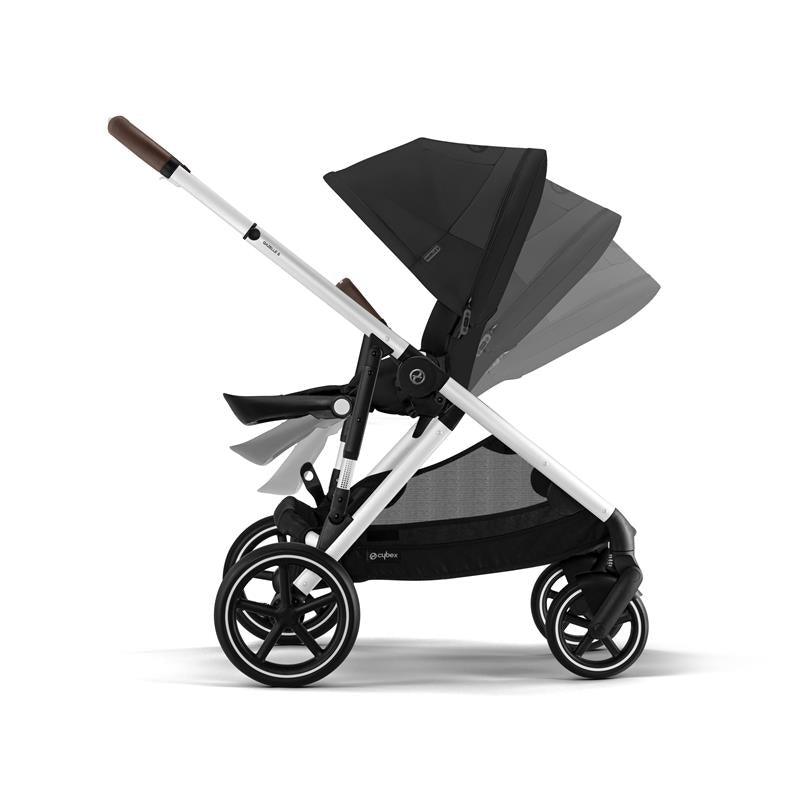 Cybex - Gazelle S 2 Stroller, Silver Frame With Moon Black Seat Image 4